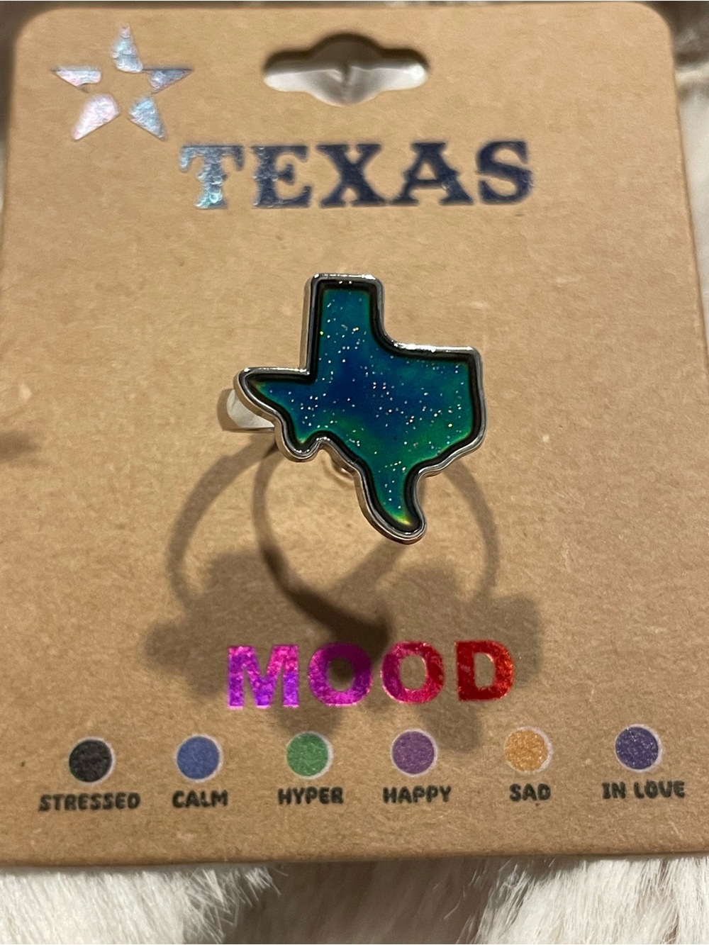 RETRO Texas State Mood Ring